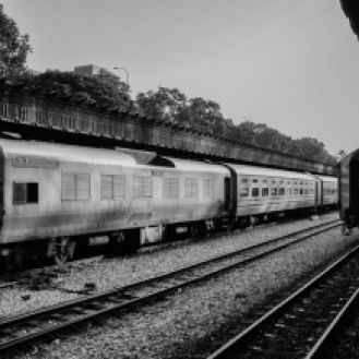 Trains at Tanjong Pagar Railway